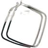 New Exaggerated Square Hoop Earrings Large Earrings S925 Silver Needle European and American Style Fashion Simple and Elegant Japanese and Korean Ins