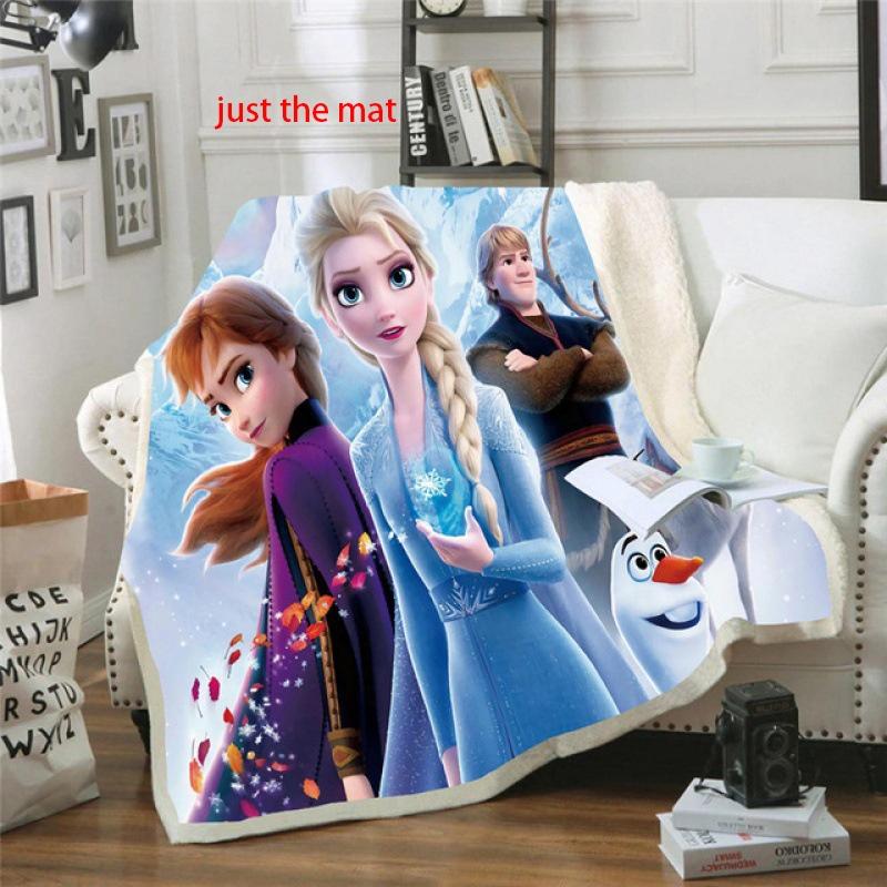 Prinzessin Elsa Flanelldecke Weich und Gemütlich Cartoon-Druckdecke Für Kinder Größe 150*200