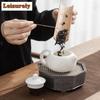 230 ml Dehua Schafsfett Jade Weißes Porzellan Xishi Teekanne Japanische Kanne Teekessel mit Sieb Teeartikel Zubehör Geschenk