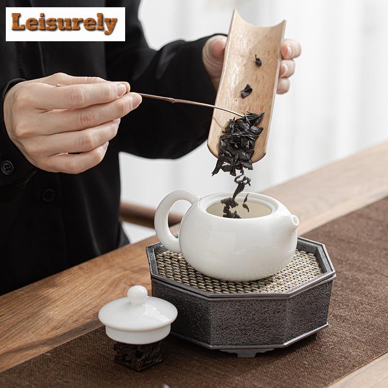 230 ml Dehua Schafsfett Jade Weißes Porzellan Xishi Teekanne Japanische Kanne Teekessel mit Sieb Teeartikel Zubehör Geschenk