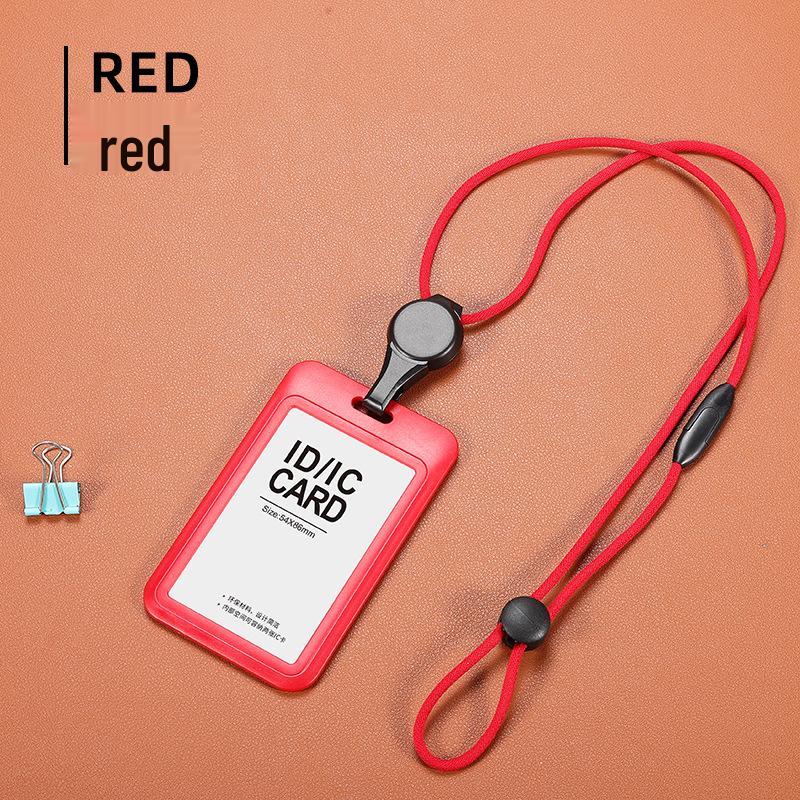 Autumn Rain Retractable ID Badge Holder with Adjustable Safety Buckle and Round Lanyard