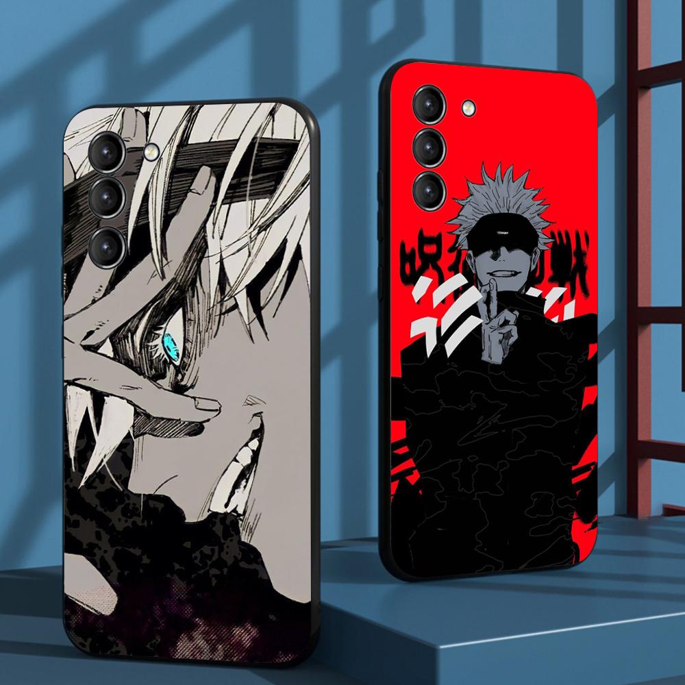 Satoru Gojo Heißer Anime Mann Poster Handyhülle Für Samsung Galaxy S26 S25 S24 S23 S22 S21 Plus Ultra Note20 Weich Schwarz