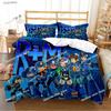 Rockman Megaman Game All Season Bedding Set Printed Bed Set Duvet Cover Sheet Pillowcase Soft Quilt Cover Full Queen King Size