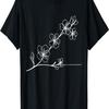 Einlinien-Zeichnung Kirschblüten T-Shirt(3)