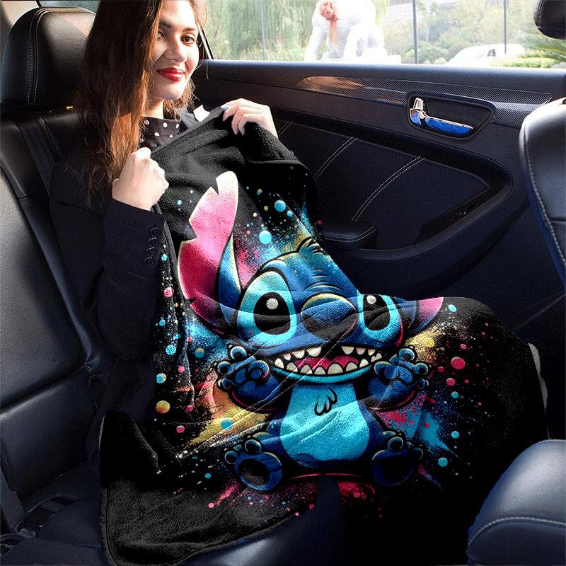 1pc Cute Stitch Printing Blanket - Soft, All-Season Throw for Living Room, Bedroom,Personalized Gift with Adorable Cartoon Design