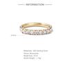 Wind Word Moissanite Ring Women'S Fashion 925 Sterling Silver Gold-Plated Mozzarella Diamond Simple Row Ring