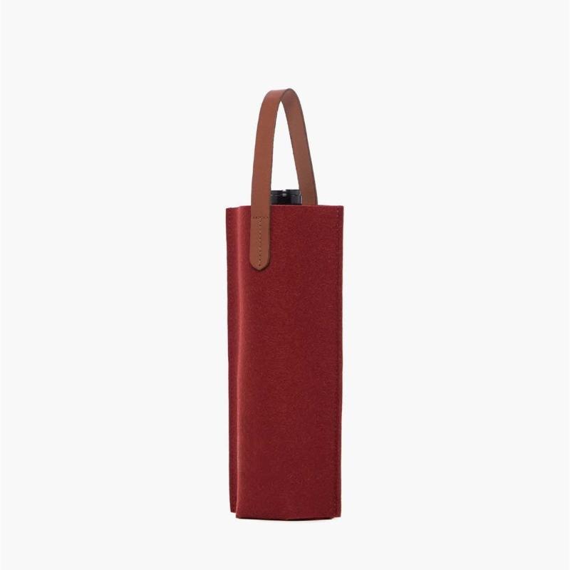 Wine Bag Felt Single Bottle Insulated Tote Bottle Wine Carrier Bag Padded Wine Cooler Gift For Wine Lovers Or Wedding