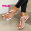 New Women Summer Plus Size  Beaded Sandals Ladies Flats Beach Shoes Flip Flops Thong Gladiator Bohemia Sandalias
