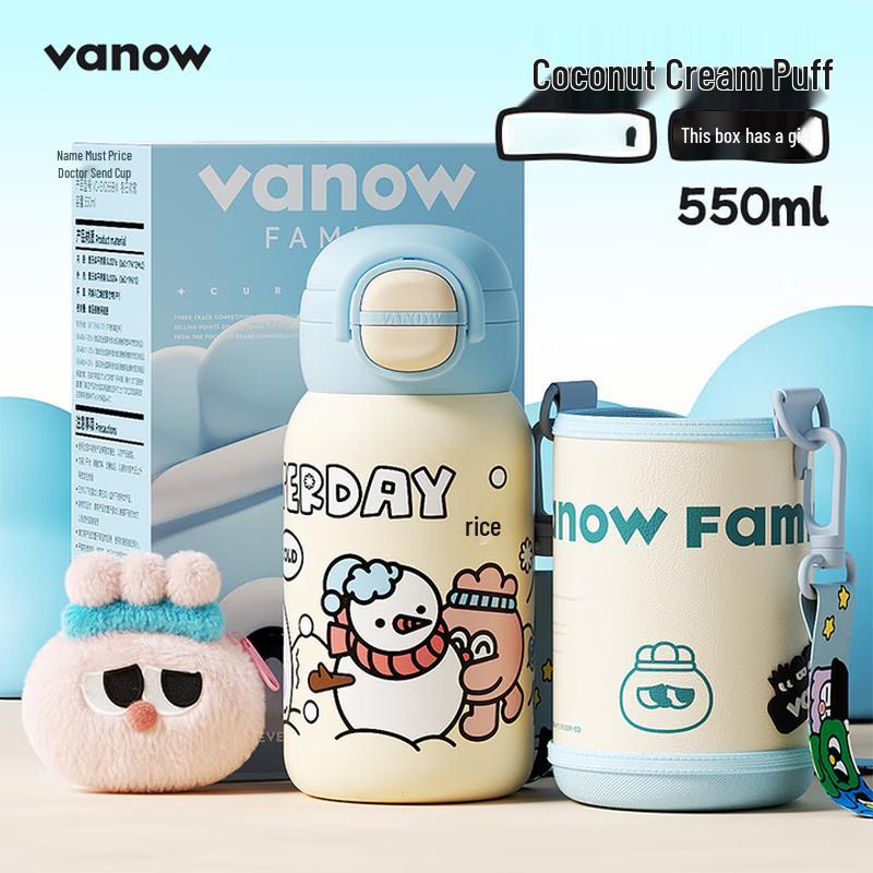 

Vanow 316 SS Dual-Lid Straw Water Bottle, 550ml