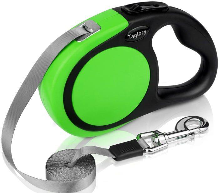 Laisse rétractable - TAGLORY - TL-QYS016 - Nylon - 5m - Antidérapante - 360° sans enchevêtrement