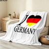 1PC Germany National Football Team Patterned Flannel Blanket Suitable For All Seasons For Home Decor Warmth And Comfort Gifts Holiday Present
