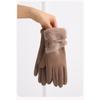 **Plush Gloves Women Winter Versatile Cold-Proof Warm Cycling E-Bike Frost Protection Full Finger Touchscreen Gloves**