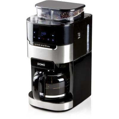 Filter Coffee Maker with Integrated Grinder - DOMO - DO721K - 900 W - 1.5 L - 12 Cups - 200 G of Beans - LCD Screen - 3 Intensities -