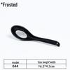 A5 Black Matte Melamine Long Handle Soup Spoon - Food Grade Porcelain Imitation for Restaurants, Hotels, and Hot Pots.
