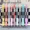 Colorful Quick-Dry 0.5mm Push Pen with Soft Grip - Perfect for Homework & Exams