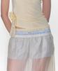 Crank Sheer Layered Skirt Pants_Cream