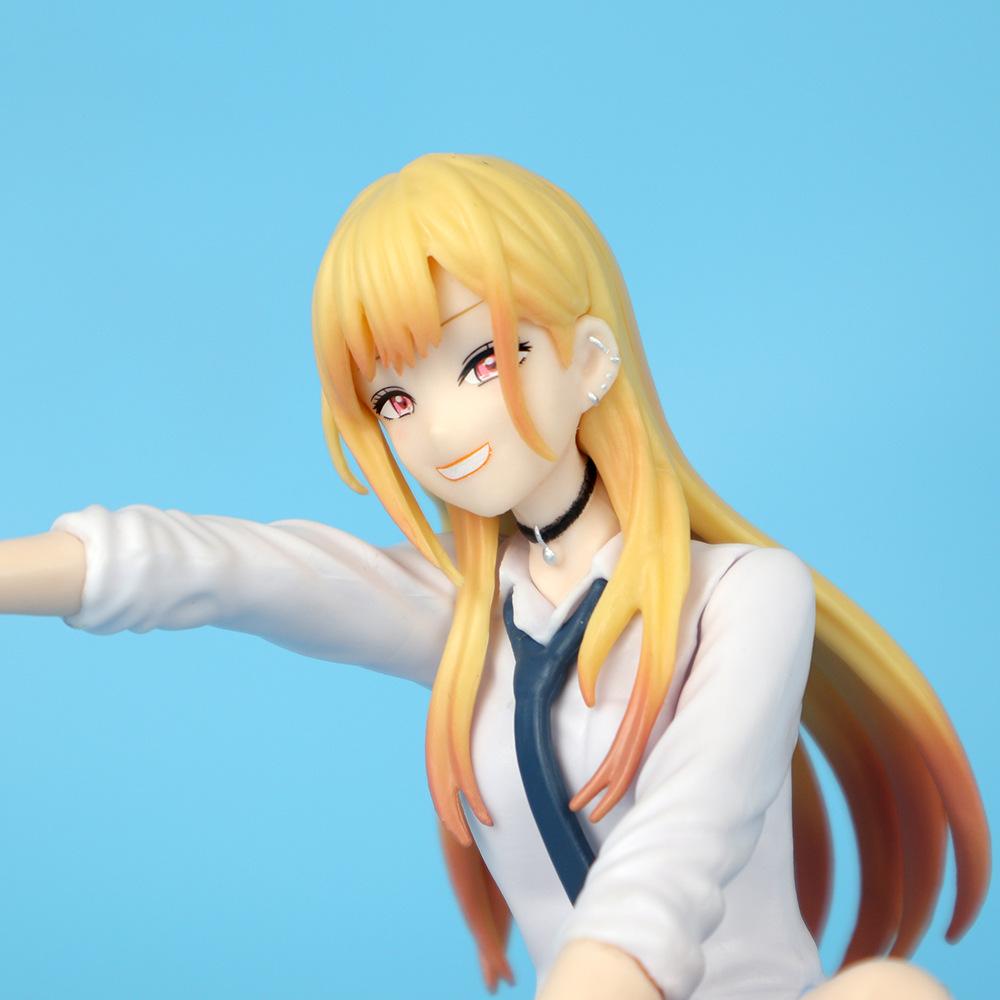 10cm Anime My Dress Up Darling Kitagawa Marin Figur Nudelstopper Figur Sitzende Position Modell Statue Spielzeugpuppe Actionfigur