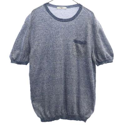 CIRCOLO1901 Made In Italy Linen Blend Short Sleeve T-shirt L Blue Women Used