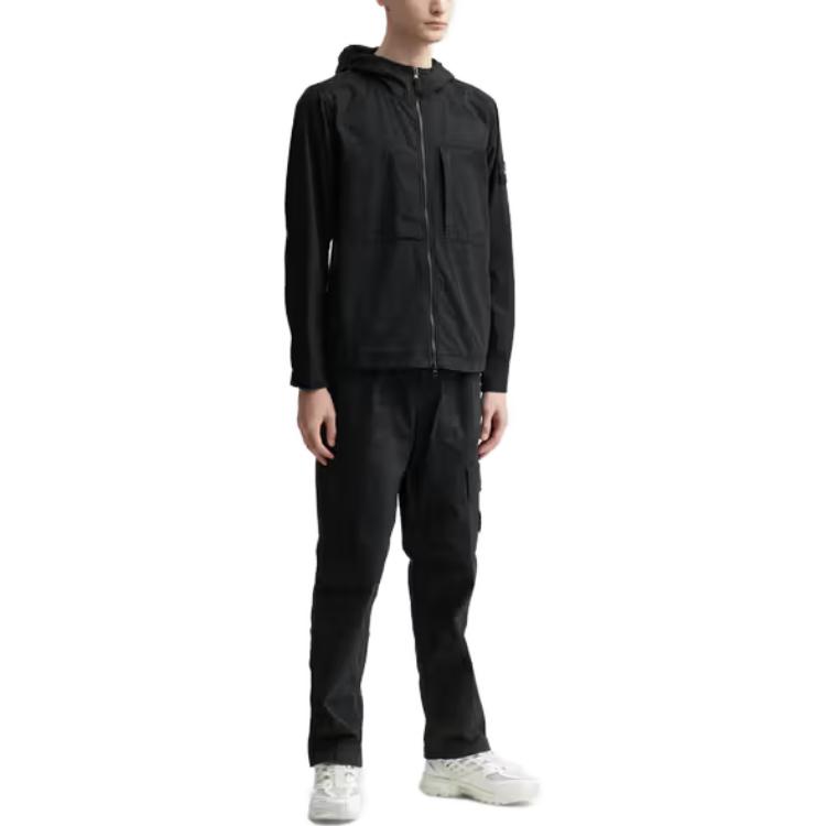 STONE ISLAND Giacca Leggera Primavera Autunno Colore Unito Supima® SS23 Uomo Giacca Nera 781543310-V0029