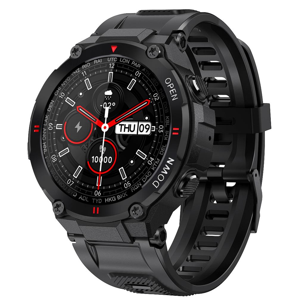 K22 Fitness Bracelet 1.28 Inch IPS Screen Heart Rate Blood Pressure Monitor Bluetooth-compatible Smart Watch