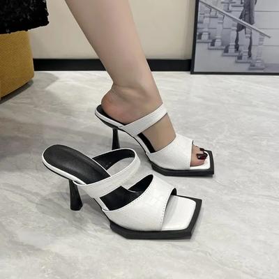 Kadın Ayakkabıları Terlikler Yüksek Topuklu Sandaletler Kadın Terlikler Seksi Stiletto Topuklu Lüks Tasarımcı Şık Parti Elbisesi