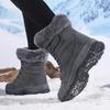 Large size cotton shoes women's snow boots winter warm medium boots piled thickened Northeast outdoor mountaineering boots
