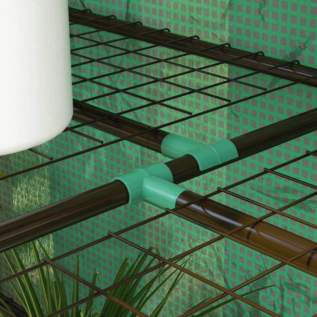 46 X 143cm Three-Shelf Mini Greenhouse - Green