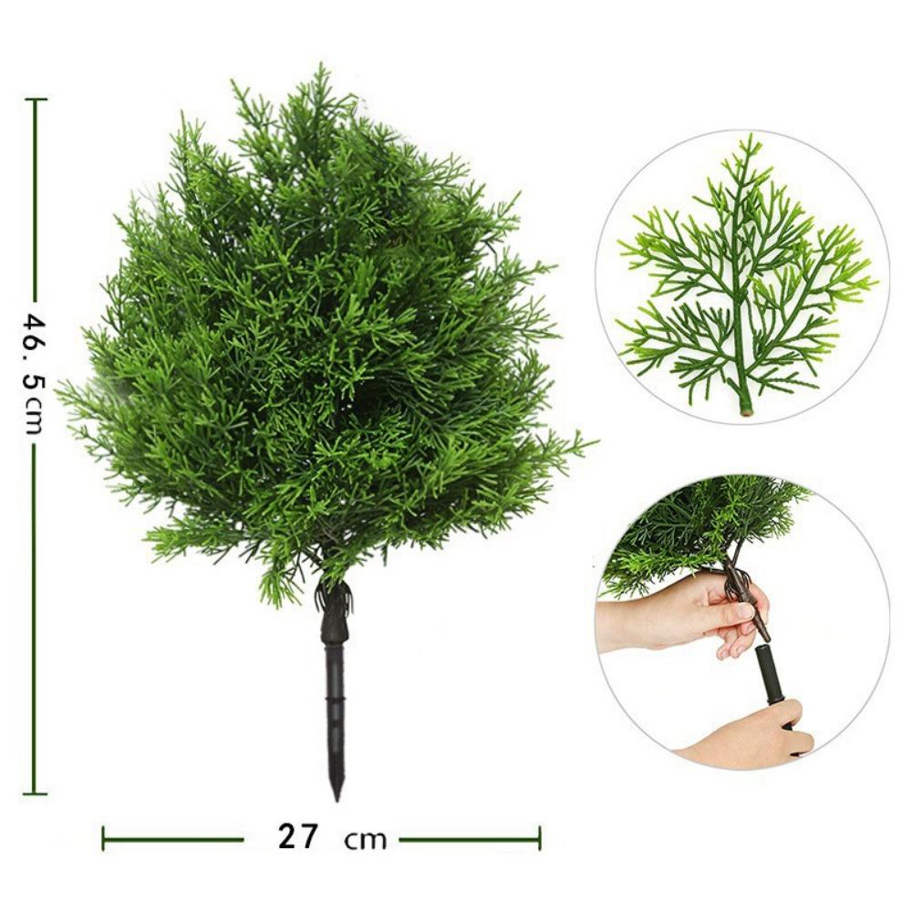 Red Berries Mini Christmas Tree Green Realistic Pine Needle Branches  Garden Decor