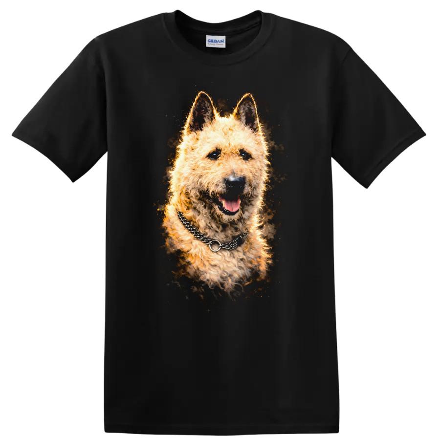 Dog Breed T Shirt Cute Dog Face w/ Fur Design Graphic Tee for Dog Lovers