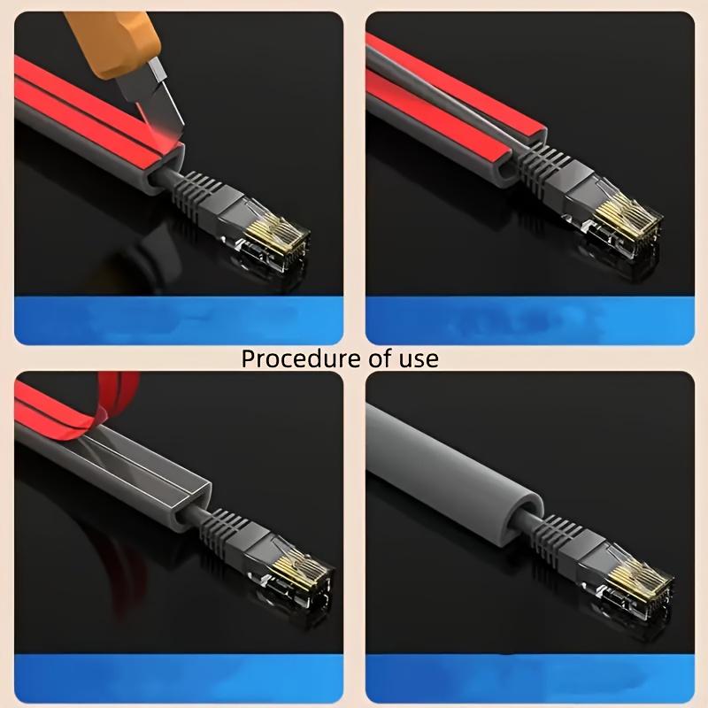 1pc Self-Adhesive PVC Cable Management Tube, Invisible Floor Wire Cover for Desk, Wall & Floor Installation, Home Decor Cable Concealment Channel