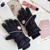 Cycling Gloves Winter Female Cute Warm Thickened Velvet Hiking Touch Screen Northeast Electric Car Cold Winter Skiing