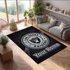 Las Vegas Raiders Crystal Velvet Rug, Custom Name Text Personalized Non‑Slip Floor Mat for Home Decor Gift