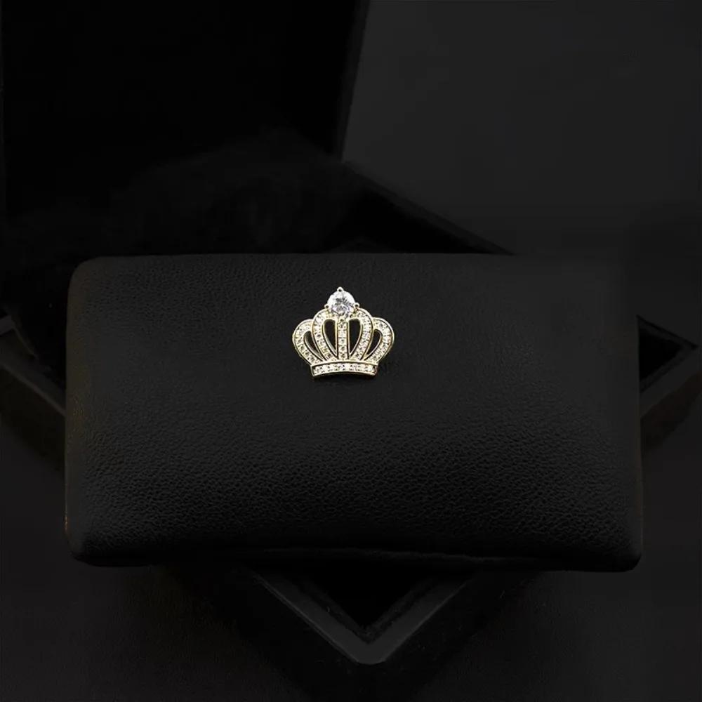 Squisite Spille Cristallo Zircone Corona Traforata Carina per Uomo Donna Giacca Completo Spilla Gioielli Semplici Accessori Personalità