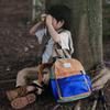 Kids Backpack With Neon Nylon Material And Curved Shoulder Straps For School Use