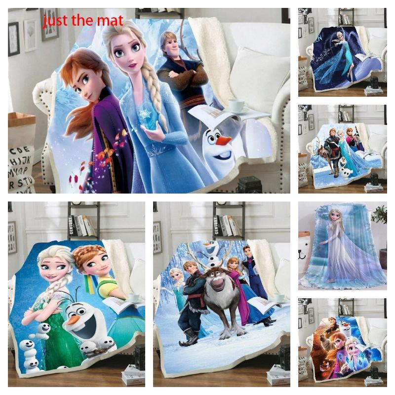 Prinzessin Elsa Flanelldecke Weich und Gemütlich Cartoon-Druckdecke Für Kinder Größe 150*200