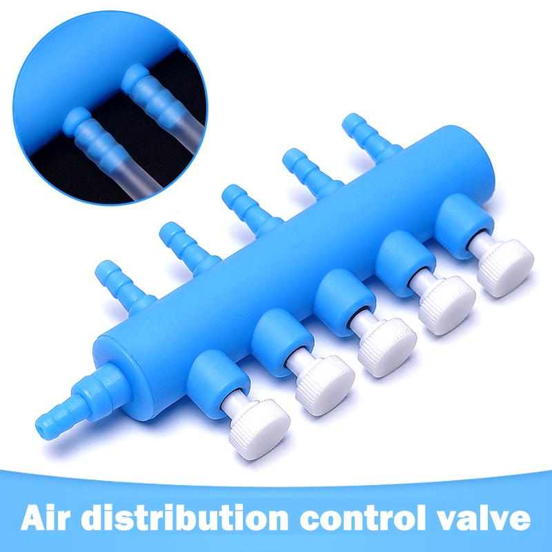 2Pcs/Lot Aquarium Oxygen Pump Diverter Air Distribution Control Valve Air Pump Oxygenation Distributor Gas Drainage Connector