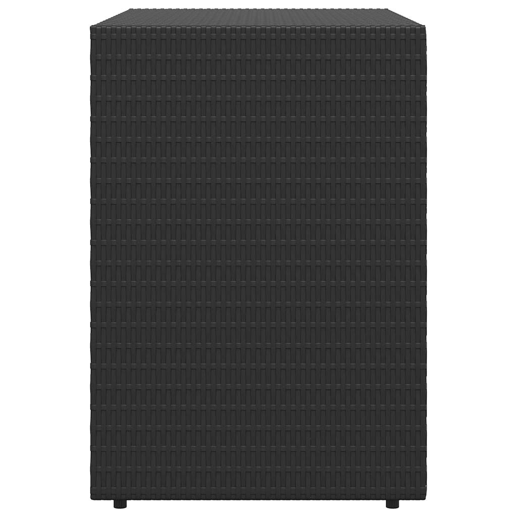 Vidaxl Garden Cabinet, Black, 100X55.5X80 Cm, PE Rattan