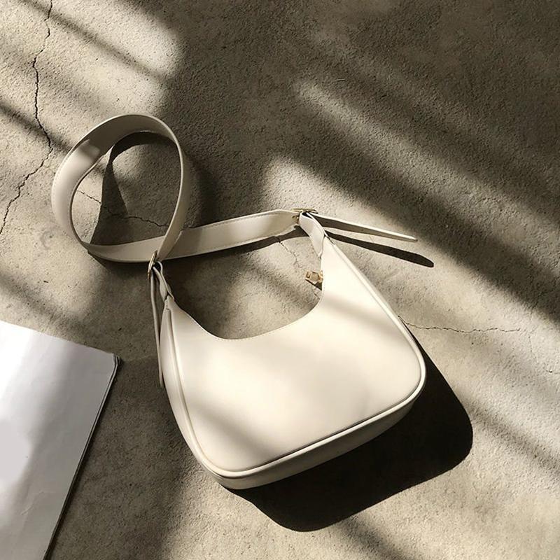 

Ретро однотонная сумка из искусственной кожи на плечо, подмышки, женские модные сумки, повседневные кошельки-бродяги и сумки, женские сумки