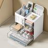 Minimalistischer Schreibtisch-Stifthalter und Aufbewahrungsbox - Großes Fassungsvermögen, Multifunktionaler Schreibtisch-Organizer für Schüler und das Büro.
