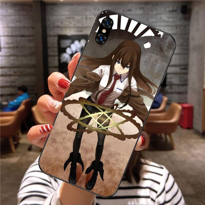 Steins Gate Anime Phone Case For Xiaomi Mi 12 11T 10T 9T Lite Pro Ultra Note 10 Poco F3 F4 X4 GT Soft Black Phone Cover