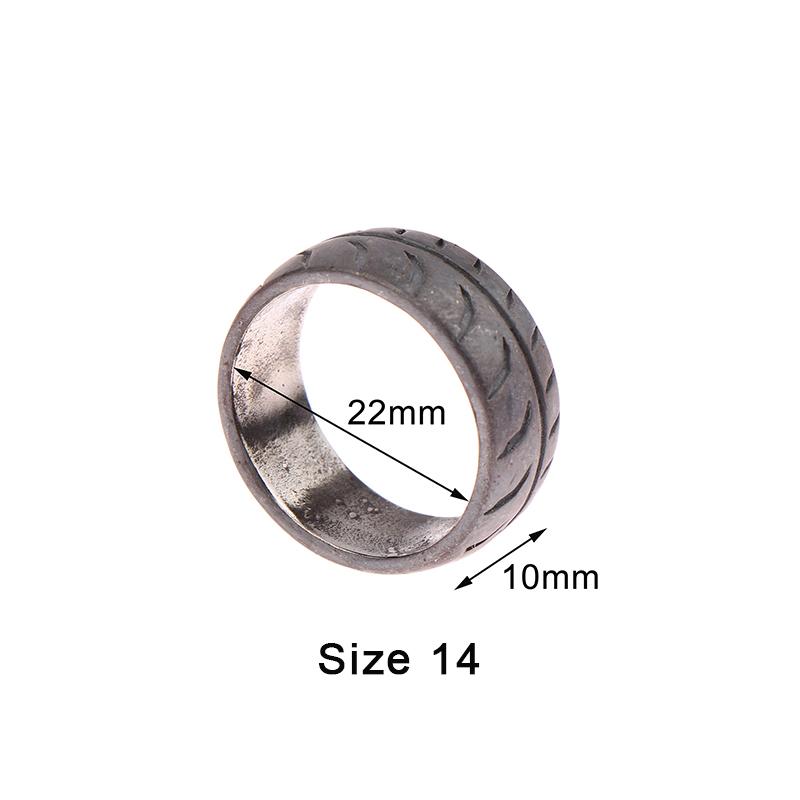 Pro milovníky závodění Ručně vyráběný kovový prsten s dezénem závodní pneumatiky Svatba závodního jezdce Šperky