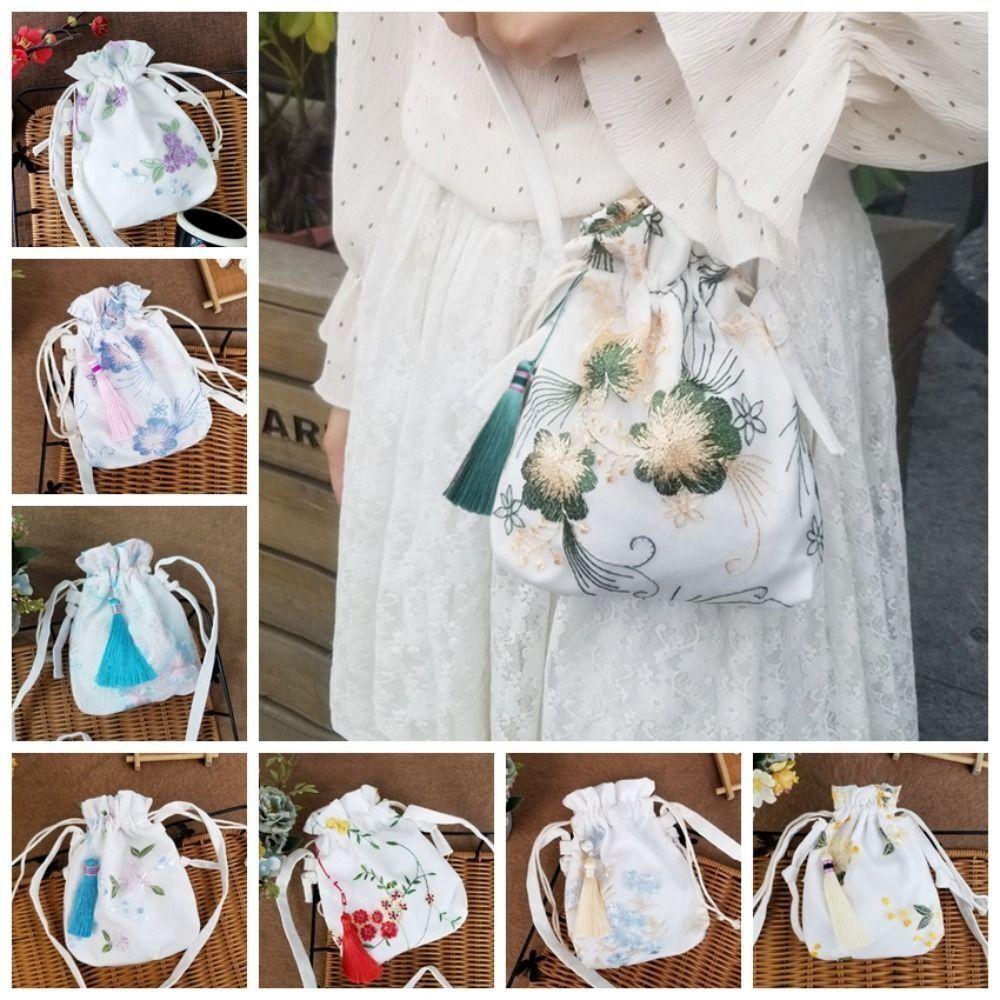 

Flower Hanfu Handbag Chinese Style Crossbody Shoulder Bag High Quality Phone Bag 10
