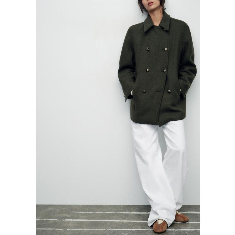 Fall and Winter New Women's Clothing British Style Lapel Long Sleeves Double Breasted Coat Outwear 2033299 9651160