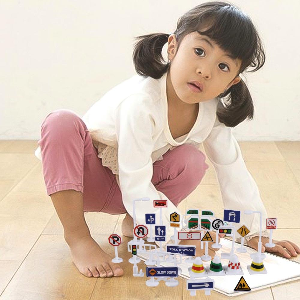 Roadmap Traffic Barrier Signs Parking Lot Street Sign Cones Creative Traffic Sign Models Toddler