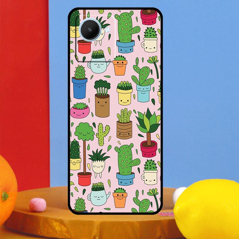 Cactus Succulent For Realme GT7 Pro GT6 10 11 12 13 14 15 Pro Plus C55 C67 C63 C61 C53 C35 C65 C75 C71 Case