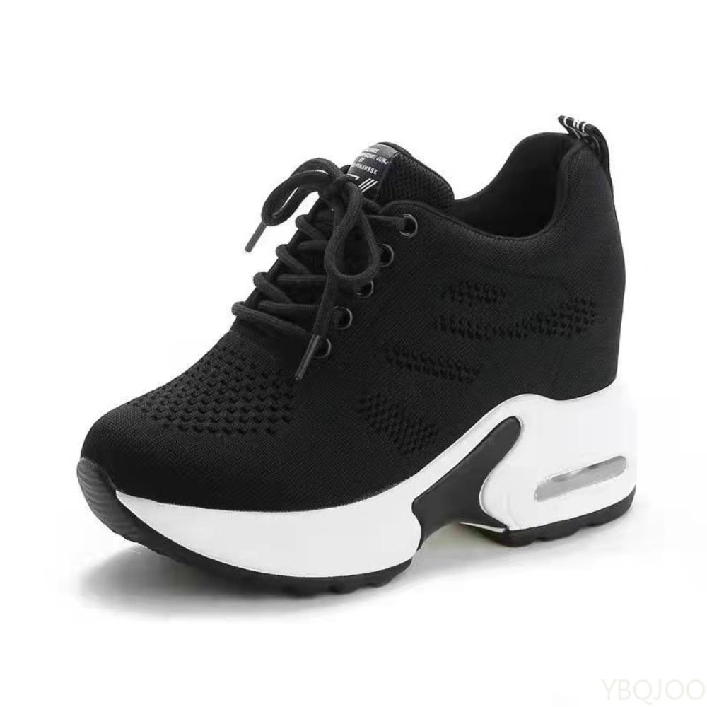 Spring Autumn Women Air Cushion Running Shoes Comfortable Breathable Thick Sole Height Increasing Walking Sneakers