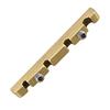 Electric Bass Guitar Brass Nut 38mm Length Roller Grooves String Spacing Adjustable Height Set