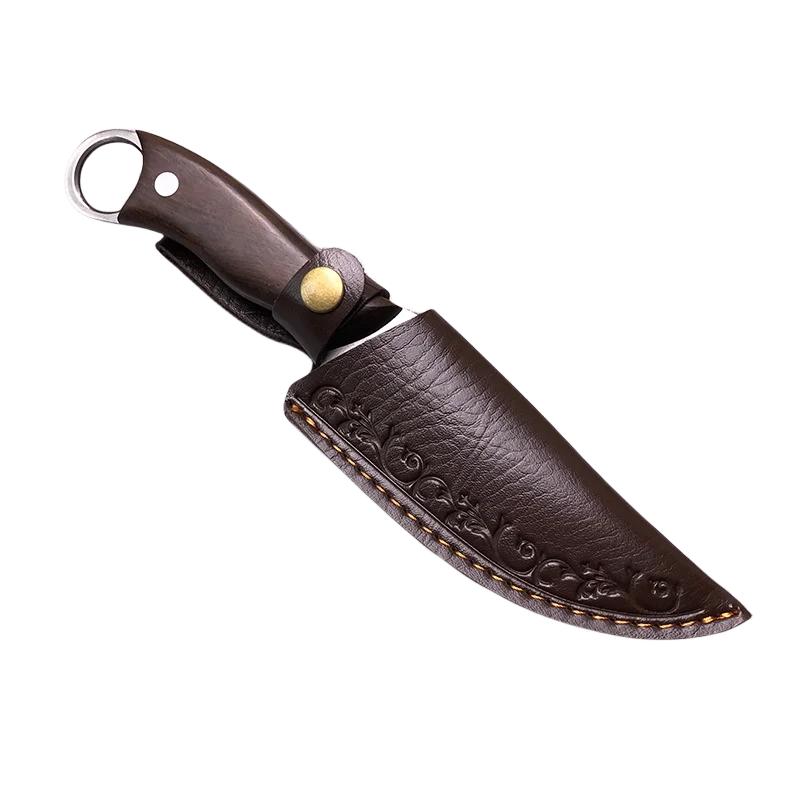 

Кухонный нож Кованый нож ручной работы Кованый нож из нержавеющей стали Тесак для мяса Нож для нарезки мясника Портативный походный нож красный