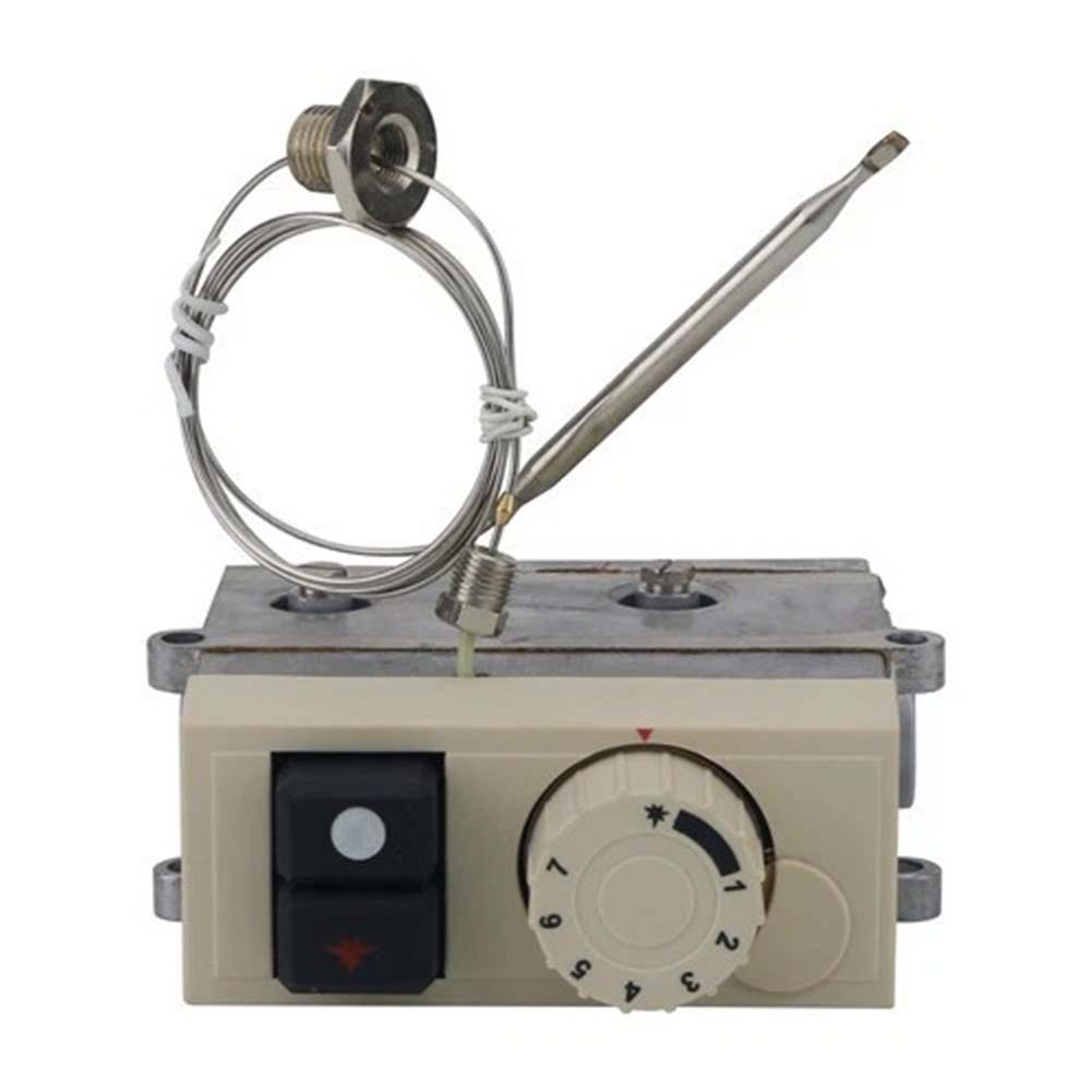 Gas Valve 0085AQ0287 Thermostatic Type for Commercial Kitchen Use 120-200C Rp1/2 Rp3/8 Inlet M4X7 Flange Mounting