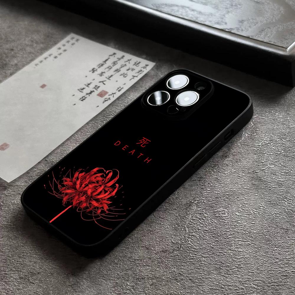 Rote Spinnenlilie Blume der Hölle Handyhülle für 17 Pro Max für iPhone 14 16 Pro Max 12 15 11 13 Pro Xr X Xs 8 7 Plus Rückabdeckung
